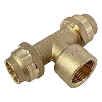 TEE CxCxF 20mm FL x 20mm FL x 20mm FI BRASS