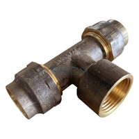 TEE CxCxF 25mm FL x 25mm FL x 25mm FI BRASS