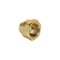 Crox Nut Flared Compression, Gold Plated, 15mm (1/2")