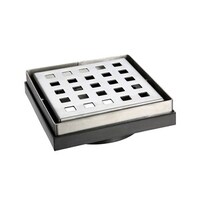 316 Stainless Steel Floor Grate Square 100 Brushed Brass