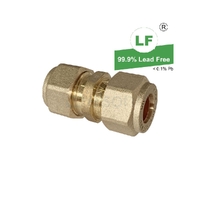 Union Copper Olive Compression C x C, Brass, 15mm C x 15mm C (1/2" x 1/2")
