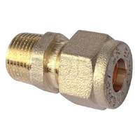 UNION CxM 10mm C x 10mm MI (3/8" x 3/8") BRASS Copper Olive