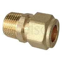 Union Copper Olive Compression C x M, Brass, 20mm C x 20mm MI (3/4" x 3/4")