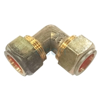 Elbow Copper Olive Compression C x C, Brass, 20mm C x 15mm C (3/4" x 1/2")