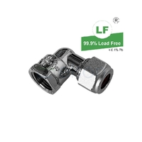 Elbow Copper Olive Compression C x F, Chrome Plated, 15mm C x 15mm FI (1/2" x 1/2")
