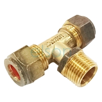 TEE CxCxM15mm C x 15mm C x 15mm MI BRASS