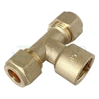 TEE CxCxF 20mm C x 20mm C x 15mm FI BRASS Copper Olive