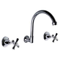 Old Kent Wall Sink Set Chrome Plated