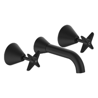 Aurora Star Bath Set - Jumper Valve Matt Black