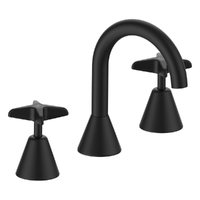 Aurora Star Basin Set - Swivel Spout - 6 Star - Jumper Valve Matt Black (Lf)