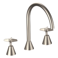 Aurora Star Hob Spa Set - Jumper Valve Brushed Nickel
