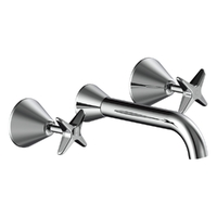 Aurora Star Wall Basin Set - 6 Star - Jumper Valve Chrome (Lf)