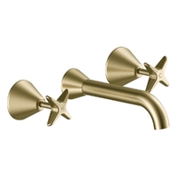 Aurora Star Wall Basin Set - 4 Star - Jumper Valve Brushed Gold (Lf)