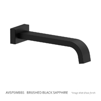 Aviad Wall Outlet - Bath - 214Mm Brushed Black Sapphire