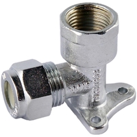 15FI X 15C Chrome Elbow FI X C Lugged Nylon Compression Brass