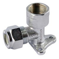 20FI X 20C Nylon Compression Elbow Lugged Chrome Plated 