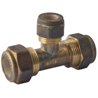 20C X 20C X 15C Nylon Compression Tee Triple Reducing Brass 