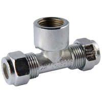 15C X 15C X 15FI Nylon Compression Tee Double Chrome Plated 