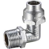 15mm MI X 15mm FL Flared Compression Elbow Chrome