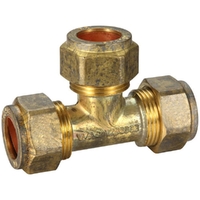 15C X 15C X 15C Tee Triple Union Copper Compression Brass