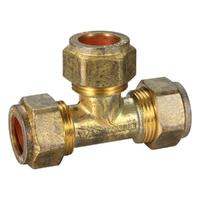 Copper Compression Tee BR 15C X 15C X 15C LF