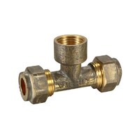 15C X 15FI Copper Compression Tee Brass 