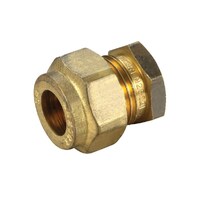 15mm Copper Compression Stop End Brass