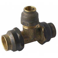 20C X 15C X 15C Flared Compression Tee Brass 