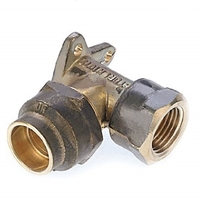 15mm FI X 20mm FL Flared Compression Elbow Lugged Reducing Brass