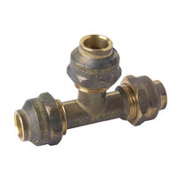 15C X 15C X 15C Flared Compression Tee Brass 