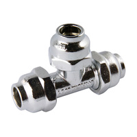 15C X 15C X 15C Flared Compression Tee Chrome Plated 