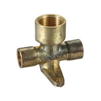 15OD X 15OD X 15FI Tee Cap Lugged (No.30) Brass 