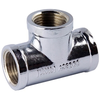 15mm Chrome Tee FI Brass