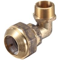 20MI X 25PE Poly Connection Elbow Brass 