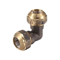 32PE X 32PE Poly Connection Elbow Joiner Brass 