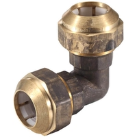 32PE X 32PE Poly Connection Elbow Joiner Brass