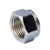 15mm Hexagon Cap Screwed Chrome Plated