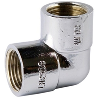 15mm Chrome Elbow FI Brass