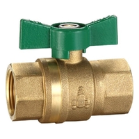 Watermarked Ball Valves | Dual Approved Butterfly Handle FI X FI Brass Body