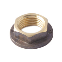 15mm Flanged Back Nut Brass 