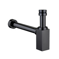 Bottle Trap Matte Black 40mm Square With Adapter