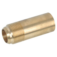 25mm Tank Nipple Flared Brass 