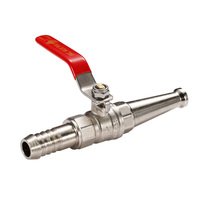 15mm Ball Valve Nozzle Brass Chrome Plated 