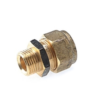15mm C X 20mm MI Reducing Cu Male Compression Union (1/2" C X 3/4" MI)