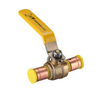  DN16 Lever Handle Crimp Ball Valve 