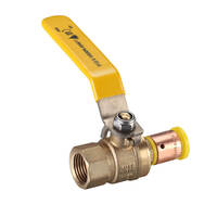  DN25 X 25FI Lever Handle Crimp Ball Valve 