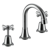 Dorset Cross Basin Set Swivel Spout - 4 Star
 Jumper Valve - Chrome (Lf)