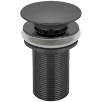 32 X 75 Dome Top Plug And Waste Pop-Up Basin Matte Black 