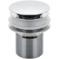 40 X 75 Dome Top Plug And Waste Pop-Up Basin With Overflow Chrome Pl
