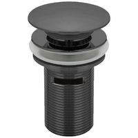 40 X 75 Dome Top Plug And Waste Pop-Up Basin With Overflow Matte Bla